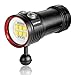 LetonPower Diving Flashlight, L24 12000Lumens Dive Light,100m Underwater Video Light, Scuba Dive Lights, Underwater flashlights with Type-C Charging for Professional Under Water Sports