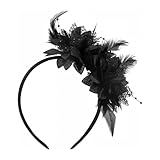 Was sie bekommen: Sie erhalten 1 Stück 1920er-Jahre-Feder-Fascinator-Stirnband für Damen.Der klassische Stil lässt sich leicht mit alltäglichen Frisuren und Kleidung kombinieren und ist voller Charme.