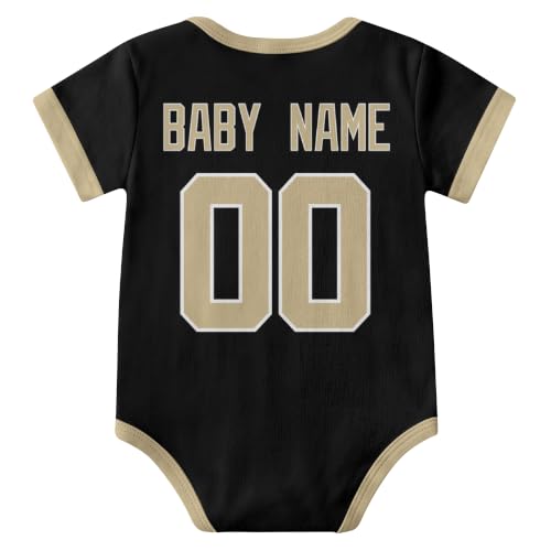 Image of KREDE Baby Clothes Custom Short Sleeves for Baby Boy Gifts | Custom Bodysuit with Number Name Gifts for Baby