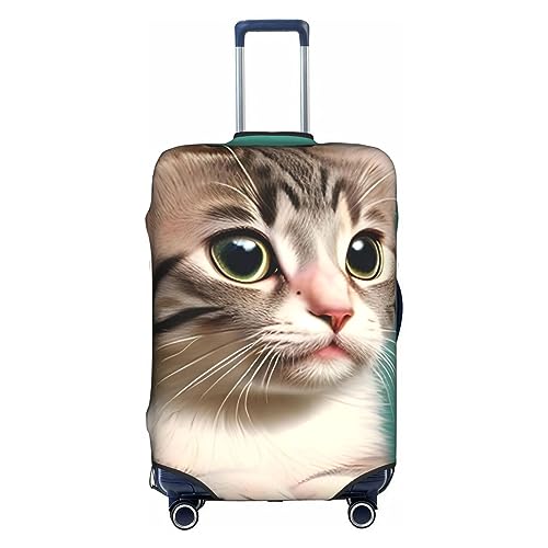 A Curious Cat Suitcase Cover Luggage Protective Case High Elasticity Material For Travelers