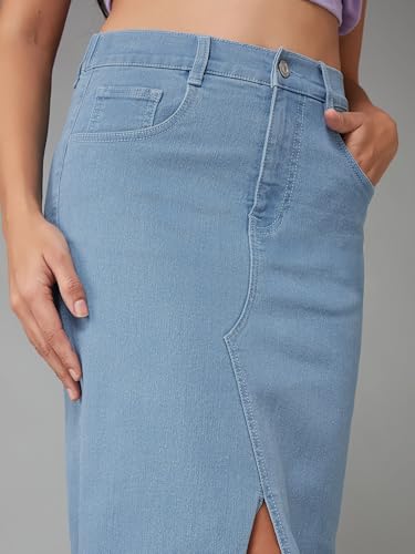 Image of Dolce Crudo Women's Regular High Rise Stretchable Denim Shorts
