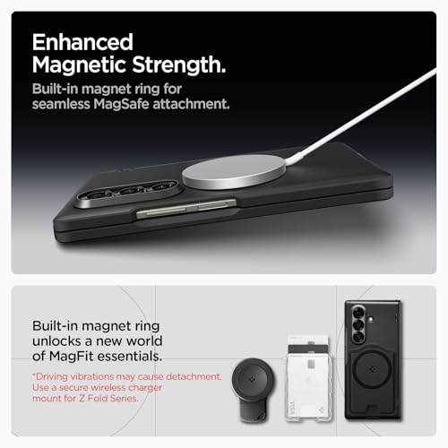 Image of Spigen Slim Armor Pro MagFit for Samsung Galaxy Z Fold 7 Case, Galaxy Z Fold 7 Back Cover (2025) - TPU+PC|Black