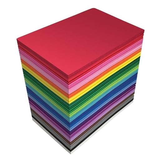 Better Office Products 100 Pack EVA Foam Sheets, 5.5 x 8.5 Inch, Assorted Colors (20 Colors), 2mm Thick, for Arts and Crafts, 100 Sheets