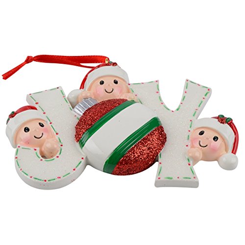 Worldwide Joy Family Of 3 Personalized Ornaments #TOP2