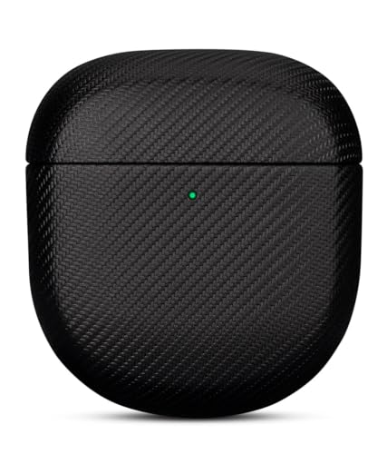 LOPIE Handmade Case for Bose QuietComfort Ultra 2 Earbuds 2025 / QuietComfort Ultra Earbuds 2023 / Quiet Comfort Earbud II Synthetic Leather Carbon Fiber Style Protective Hard Shell Cover - Black