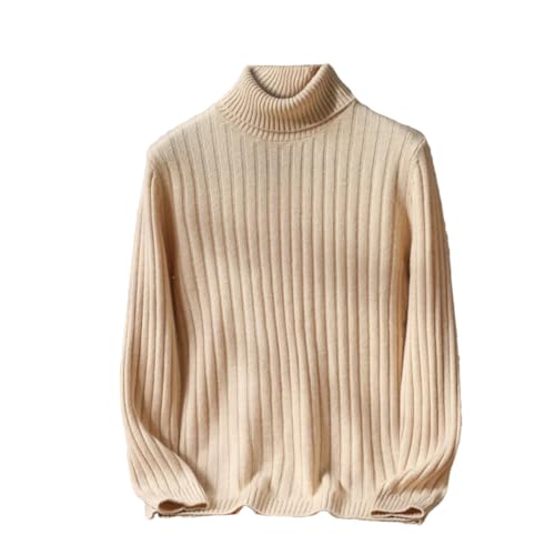 DBFBDTU Mens Wool Knit Pullover Turtleneck Thick Sweater Business Casual Long Sleeve Tops Loose Warm