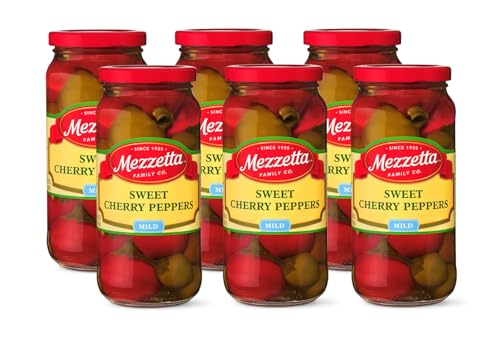 Mezzetta Sweet Cherry Peppers - Red & Green - Juicy & Mildly Spicy - Perfect for Stuffing with Cheese or...