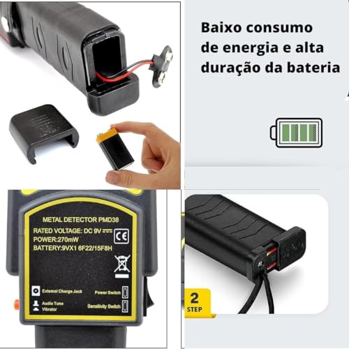 Novavida, Detector Metais Alta Sensibilidade Carregador Sensor Bastão