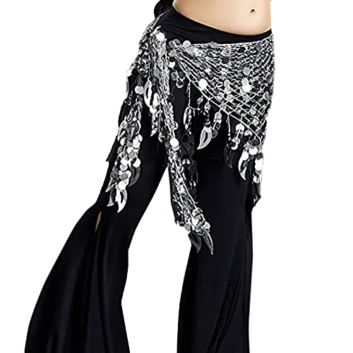 Vritraz Women's Chiffon Belly Dance Hip Scarf Waistband Belt Mixe...