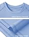 MOVILBENES Boys' Girls' Compression Shirt Youth Long Sleeve Athletic Undershirts Kids Quick Dry Athletic Base Layer Football Baseball Soccer Baketball Light Blue M