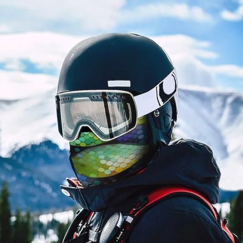 Balaclava Mask for Men Balaclava Ski Mask Rainbow Fish Scale Winter Face Mask Face Cover for Cycling miniatura 5