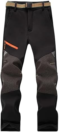 Echinodon Kinder Softshellhose Gefüttert Hose Wasserabweisend Winddicht Jungen Mädchen Outdoorhose Wanderhose Sport Freizeit Hose Herbst Winter
