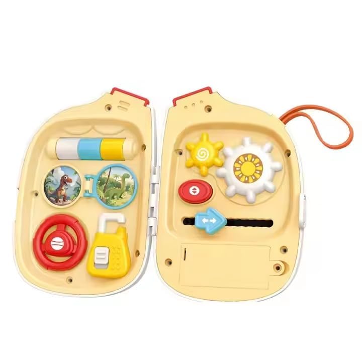 Image of Busy Cube for Kids Montessori Toy Sensory Busy Board Travel Toy for Toddlers (Phone Busy Cube)