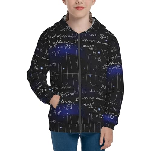 Mathematica Science Kids Pullover Hoodies Boys Zip Up Sweatshirts Girls Athletic Clothes with Pocket3