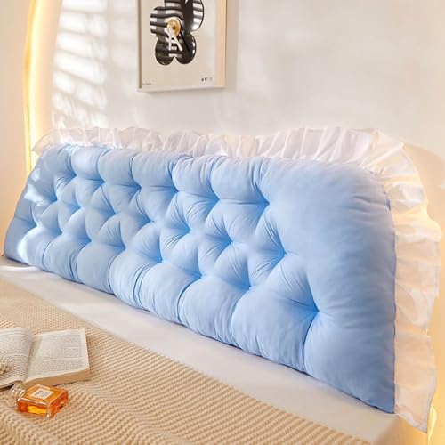 Cojín para Cabecero de Cama, Suave Cómodo Almohada de Lectura de Cabecera，90/120/150/180/200cm Cojín de Apoyo lumbar，Grande Sofá Cojín de Lectura , Desmontable Cojín de Pared(Color 4,90x50cm/35x19in)