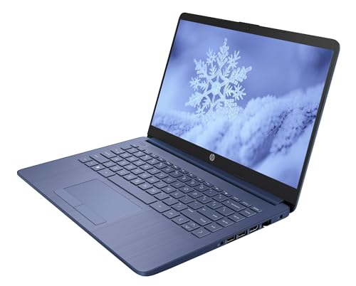 Image of HP 14 inch LED Business Laptop Computer, 8GB RAM 320GB Storage (64GB eMMC+256GB SD Card), Intel Quad-Core N4120, Windows 11 S Laptop with 1-Year Microsoft Office 365, PLUSERA Earphones, Blue