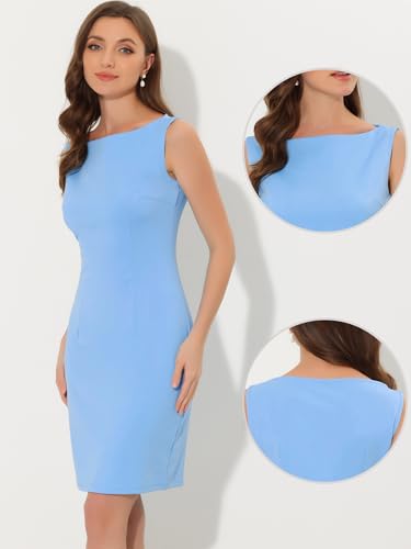 Robe de bureau décontractée et chic au col bateau pour femme active - 4