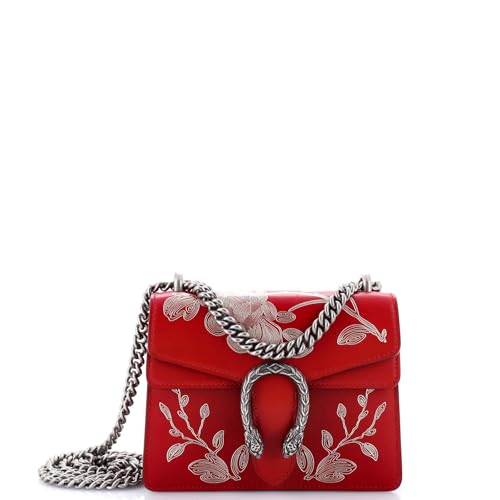 Pre-Loved Dionysus Bag Limited Edition Painted Leather Mini, Red2