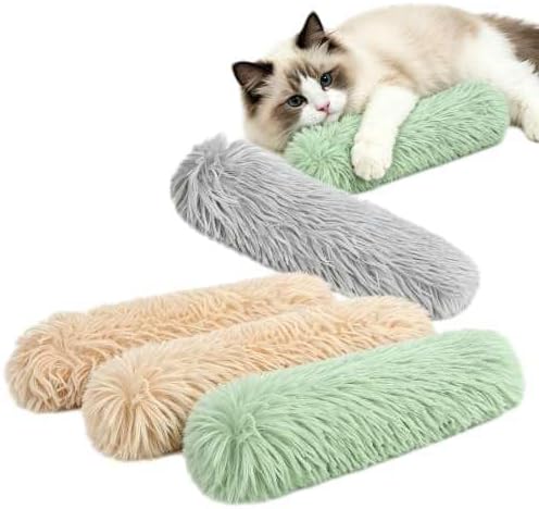 Cat Toy Pillow with Catnip Inside, Soft Plush Crinkle Sound Kicker for Boredom Relief, Interactive Indoor Kitty Toy