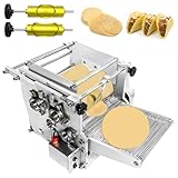Gasgo 2'-6' Electric Tortilla Maker, Automatic Corn Tortilla Making Machine with Non-Stick Coating and Two Molds, Electric Chapatti Machine Suitable for Produce Sopes Roti Pita(Gold)