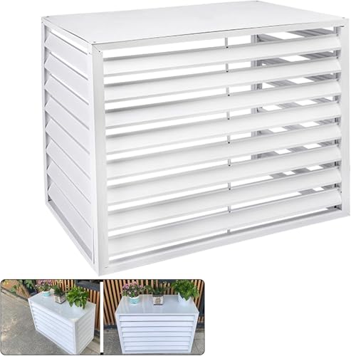 Support à fleurs en aluminium pour climatiseur extérieur pour masquer le moteur