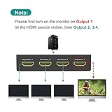4K HDMI Splitter 1 in 4 out, 1 to 4 MT-VIKI 4 Way Distributor HDMI1x4 For 4 Monitor HDTV CCTV 3D Supports EDID HDCP + UK Power Supply - Image 6