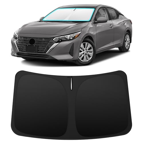 Image of INSAUTO Custom Fit Windshield Sun Shade for Nissan Sentra 2020-2025 | Foldable Front Window Sunshade Car Accessories, UV & Heat Reflector, Keeps Interior Cool, Includes Storage Bag