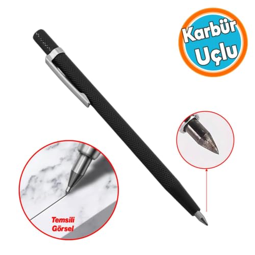 Metal Karbür Uçlu Çelik Alüminyum Ahşap Çizici İşaretleyici Kalem Seramik Cam Kırıcı Kesici 1 Adet