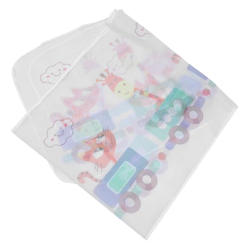 NOLITOY 1 セット 階段保護ネット ベビーベッドレール ベビーセーフティレールネット ベビーサークル ベビーフェンス キッズセーフティネット 子 デッキ 白い 手紙 ポリエステル布