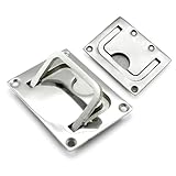 NEZIH Door Handle 304 Stainless Steel Industrial Panel Folding Hatch Cover Concealed Solid Embedded 1Pcs(267-2)