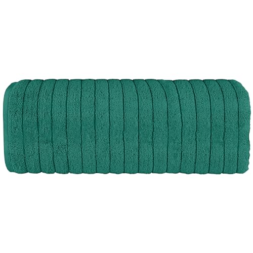 Image of Elegant Comfort 100% Turkish Cotton Corduroy Ribbed Luxury Jumbo Bath Towel Ultra Soft - 35 x 70 Inch - Luxury Spa Premium Hotel Quality Highly Absorbent and Quick Dry Large Bath Towel, Turquoise