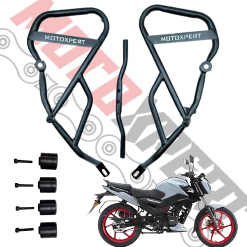 Image of TVS Raider 125 Heavy Duty Bike Crash Guard with Sliders