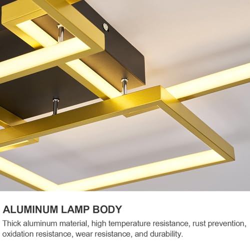 Plafonnier LED rectangulaire dimmable de 3000K à 6000K pour éclairage de salon