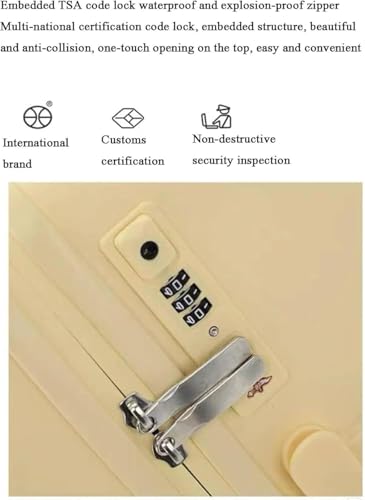 Travel Suitcase Set with USB Charging Port, TSA Lock, Telescopic Drawbar, 13" Makeup Case & 20" Carry-on Luggage, Lightweight ABS Multi-Function Boarding Suitcase Set3