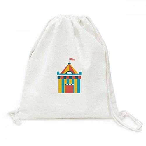 Sac à dos à cordon en toile imprimée pour le shopping de vacances
