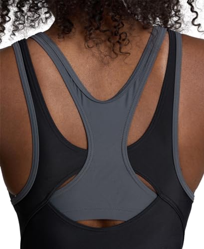 ARENA Feel Women's Swimsuit Solid Hi-Power Back Wide Straps Quick Dry Pool Beach Ladies Bathing Suit Comfortable Swimwear4