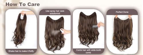 Image of Artifice 5 clip 32 INCH Super Long Wavy Curly Hair Extension for Women Natural Soft Clip on Extensions Synthetic Thick Hairs for Any Event for Girls Hair Extension Brown Mix Blonde