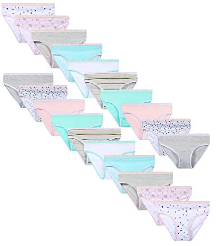 dELiAs Girls Cotton Bikini Underwear Multipack - 20 Pack, Assortment 5, Size 10/12'