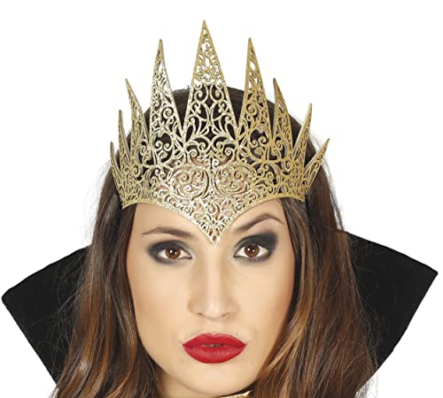 FIESTAS GUIRCA | Diadème de Reine Dorée (Taille Unique) - Accessoire de Déguisement pour Fêtes Médiévales, Contes de Fées et Journée du Livre - Idéal...