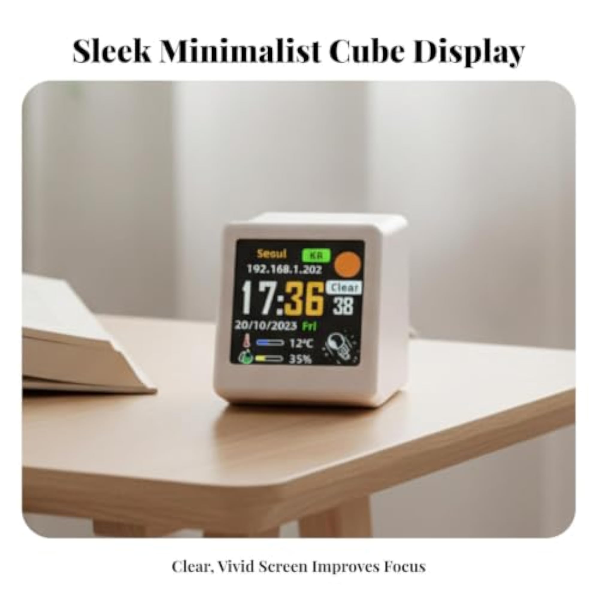 Temperature Intelligent Clock, Orange