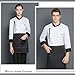 Customized Chef Uniforms Long-Sleeved Men Women Restaurant Hotel Catering Bakery Chef Apron Hat Set C-White