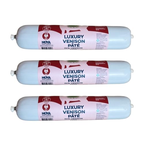 Paddock Farm - Dog Food Venison Pate Tube Pack Of 3x 400g. Single Protein Wet Dog Food Pate For Dogs With Natural Ingredients & High Meat Content. Treat Pet Food For Adult Dogs