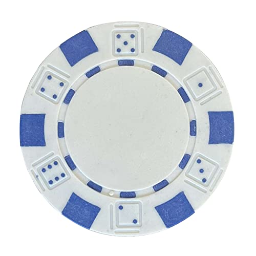 Seetooogames 200 Pieces 11.5G Clay Composite Dice Striped Casino Poker Chips- 4 Colors (Red, Green, White And Blue) #TOP4