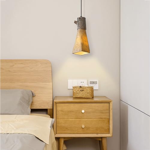 Luminaire décoratif haut de gamme E27 effet souche sculptée - 2