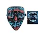 Produktbild LED Masken, MILIER Halloween-Masken Kostüm Party Masken Cosplay Grimasse Festival Dekoration Maske für Erwachsene und Kinder (Blau)