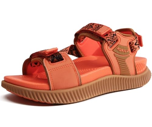 Image of KuaiLu Womens Orthopedic Walking Sandals with Arch Support Recovery Cushion