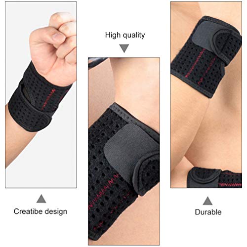 CLISPEED 1 par de Manga de CompressÃ£o de Pulso Pulseira Suporte de Pulso AjustÃ¡vel para Homens Mul