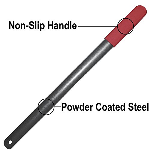 Image of Red Grip Powder Coated Steel Shoehorn