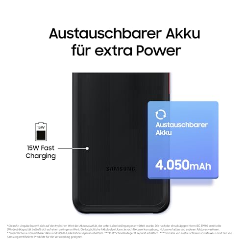 Samsung Galaxy Xcover6 Pro Enterprise Edition, robustes 6,6 Zoll Android Smartphone, 128 GB, 4.050...