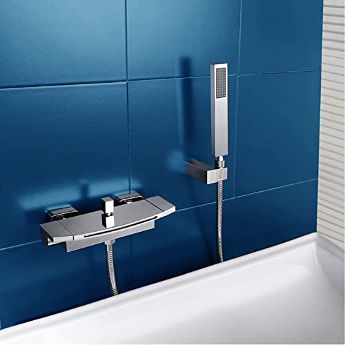 Robinet de douche cascade en cuivre pour un bain relaxant mural